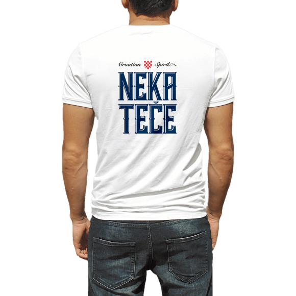Fiuman Neka Teče muška majica - Suza Croatian Spirit
