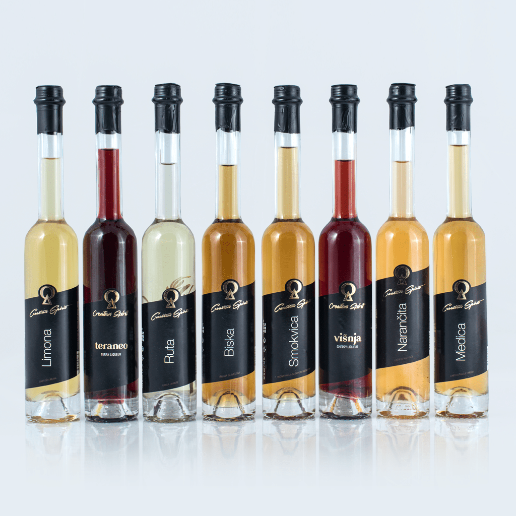 Poklon paket "Okusi Hrvatsku" od 8 rakija i likera - Suza T.B. Croatian Spirit