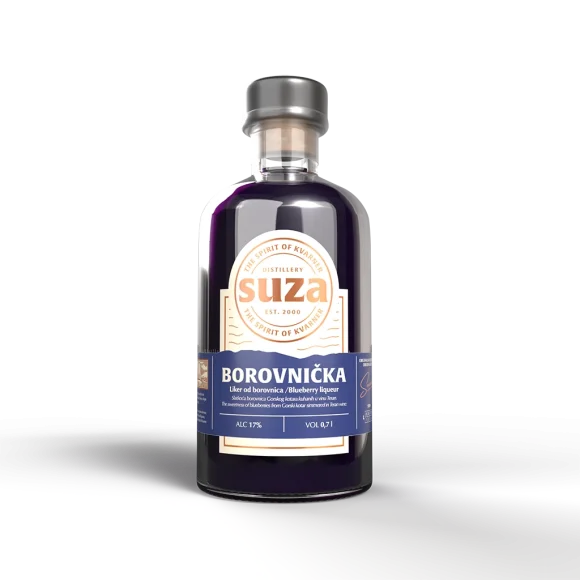 Suza Borovnička 0.7L – Blueberry Liqueur from Kvarner